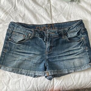 Rue21 Distressed Blue Jean Shorts